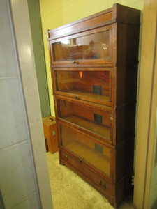 lot 616 image: GLOBE WERNIEKE ART MISSION 4 STACK BARRISTER BOOKCASE WITH DRAWER