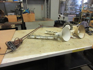 lot 715 image: CLAMP ON METAL LAMPS