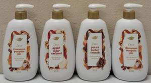 Dove  (4) 12 FL OZ Bottles  Limited Edition Hand Wash - Fall Scents
