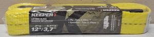 Keeper  NEW  2 in. x 12 ft. 1 Ply - Type 3, Class 7 - Commercial Lift Sling