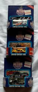 lot 37 image: (3) Limited Edition 1995 NASCAR Card Racing Action Platinum Series Collectable Matchbox Cars