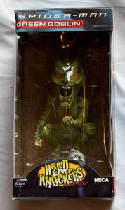 lot 65 image: Green Goblin Spiderman Bobblehead Head Knockers Hand Painted