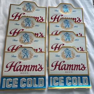 lot 77 image: (8) Hamms Vintage Ice Cold Beer Stickers