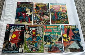 lot 100 image: (7) Comic Books - Spider Man, Batman, DC, Superman 1982-1993