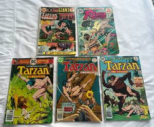 lot 93 image: (5) Vintage DC Comic Books 1974-1977 Tarzan, Korak, Rima