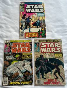 lot 91 image: (3) Vintage Star Wars 1980-1981 Marvel Comic Books