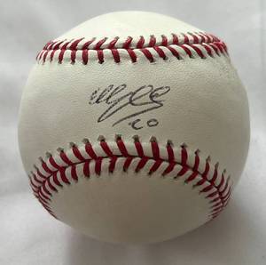 lot 118 image: Eddie Rosario Signed Rawlings OMLB Manfred Baseball - Minnesota Twins