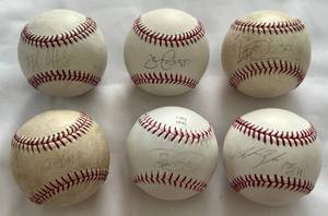 lot 121 image: 6 Minnesota Twins Signed Baseballs in Cases - Tyler Duffey, Jason Castro, Wilson Ramos, Vance Worley, Jared Burton, Nick Birdi
