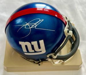 lot 125 image: Jesse Palmer Signed New York Giants Riddell Mini Football Helmet with COA