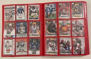 lot 89 image: 360 Card Binder - 2020 Misc. Football Cards - Tons of RCs, Score, Prestige, Prizm, Topps, UD, Inserts