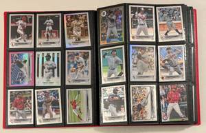 lot 28 image: 360 Card Binder - 2022 Baseball Cards - Topps Chrome, Stadium Club, Fire, Heritage, Prizm