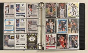 lot 73 image: 225 Card Binder - 2021-2023 Basketball Cards  Donruss, Hoops, Illusions, RCs