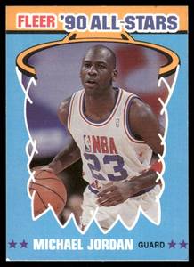 lot 82A image: Michael Jordan 1990 Fleer All-Stars  #5 Basketball
