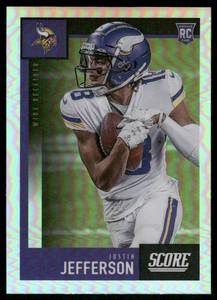 lot 125A image: Justin Jefferson RC Rookie Card Refractor 2020 Panini Chronicles Score Update Rookies  #449 Football