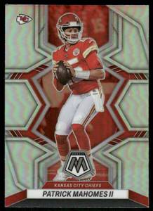 lot 138A image: Patrick Mahomes Silver Holo 2021 Panini Mosaic  #94 Football