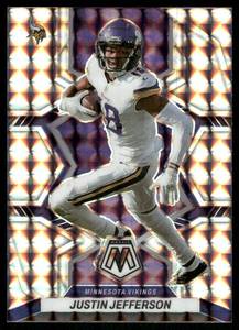 lot 93A image: Justin Jefferson Silver Prizm 2022 Mosaic  #129 Football