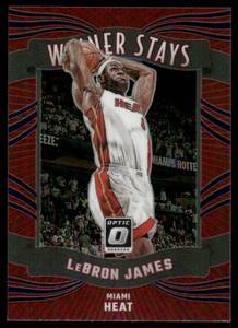 lot 94A image: LeBron James 2023 Donruss Optic Red Prizm  #2 Basketball