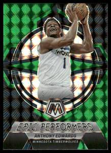 lot 104A image: Anthony Edwards 2023 Mosaic Prizm Epic Performers  #16 Basketball