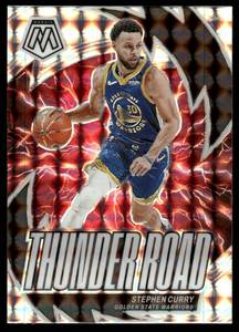 lot 51A image: Stephen Curry Mosaic Refractor 2023 Panini Mosaic Thunder Road  #13 Basketball