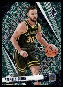lot 120A image: Stephen Curry Aqua Laser 2023 Panini Phoenix  #174 Basketball