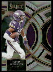 lot 55A image: Justin Jefferson Silver Holo 2023 Panini Select  #175 Football
