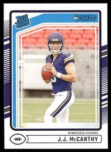 lot 121A image: J.J. McCarthy RC Rookie Card 2024 Donruss  #303 Football