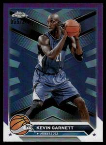 lot 61A image: Kevin Garnett 5349 Purple Refractor 2024 Topps Chrome  #64 Basketball