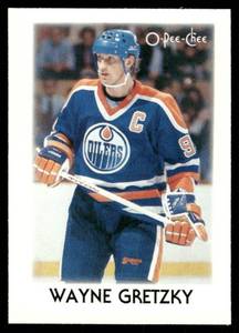 lot 102A image: Wayne Gretzky 1987 O-Pee-Chee Minis  #13 Hockey Card