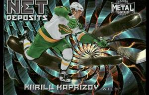 lot 16A image: Kirill Kaprizov RC Foil 2020 Skybox Metal Universe Net Deposits #ND-1 Hockey Card