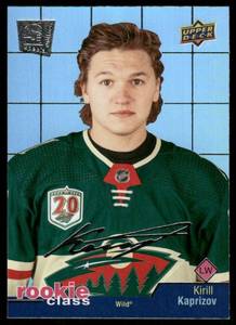 lot 130A image: Kirill Kaprizov RC Foil 2020 Upper Deck Rookie Class SE #RC-1 Hockey Card