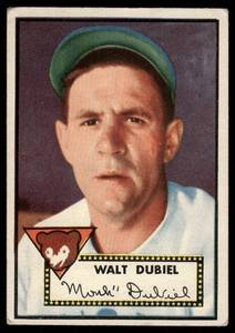lot 92A image: Walt Dubiel 1952 Topps #164 Baseball Card