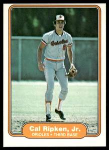 lot 185A image: Cal Ripken, Jr. RC 1982 Fleer #176 Baseball Card
