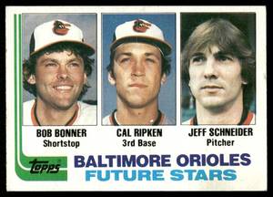 lot 74A image: Cal Ripken RC 1982 Topps Orioles Future Stars #21 Baseball Card