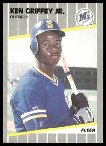 lot 101A image: Ken Griffey Jr. RC 1989 Fleer #548 Baseball Card