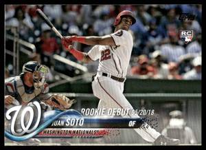lot 131A image: Juan Soto RC 2018 Topps #6 Baseball Card