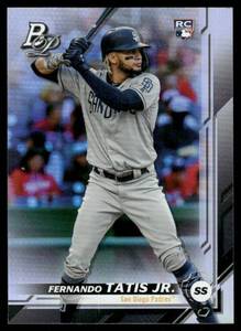 lot 127A image: Fernando Tatis Jr. Foil RC 2019 Bowman Platinum Series Baseball #23 Baseball Card
