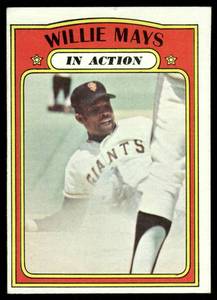 lot 39B image: Willie Mays 1972 Topps #50 Baseball Card