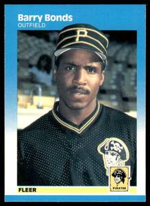 lot 113B image: Barry Bonds RC 1987 Fleer #604 Baseball Card