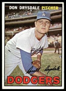 lot 49B image: Don Drysdale 1967 Topps #55 Baseball Card