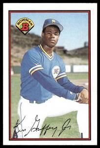 lot 109B image: Ken Griffey Jr. RC 1989 Bowman #220 Baseball Card