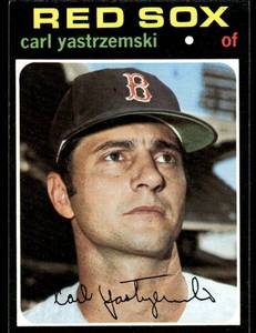 lot 14B image: Carl Yastrzemski 1971 Topps #530 Baseball Card - SHARP CARD
