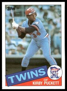lot 23B image: Kirby Puckett 1985 Topps #536 Baseball Card