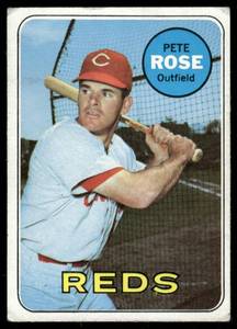 lot 45B image: Pete Rose 1969 Topps #120 Baseball Card