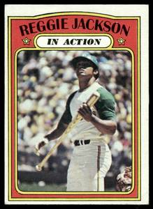lot 92B image: Reggie Jackson 1972 Topps #436 Baseball Card