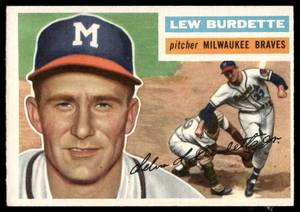 lot 105B image: Lew Burdette 1956 Topps #219 Baseball Card