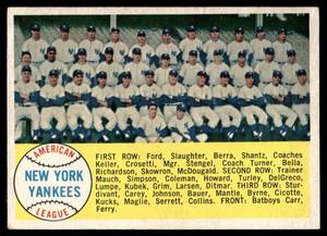 lot 12B image: New York Yankees 1958 Topps #246 Baseball Card