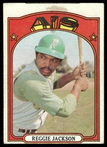 lot 128B image: Reggie Jackson 1972 Topps #435 Baseball Card