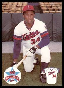 lot 2B image: Kirby Puckett RARE ROOKIE CARD 1985 BRF Minnesota Twins #24 Baseball Card