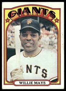 lot 16B image: Willie Mays 1972 Topps #48 Baseball Card