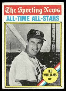 lot 73B image: Ted Williams 1976 Topps #347 Baseball Card